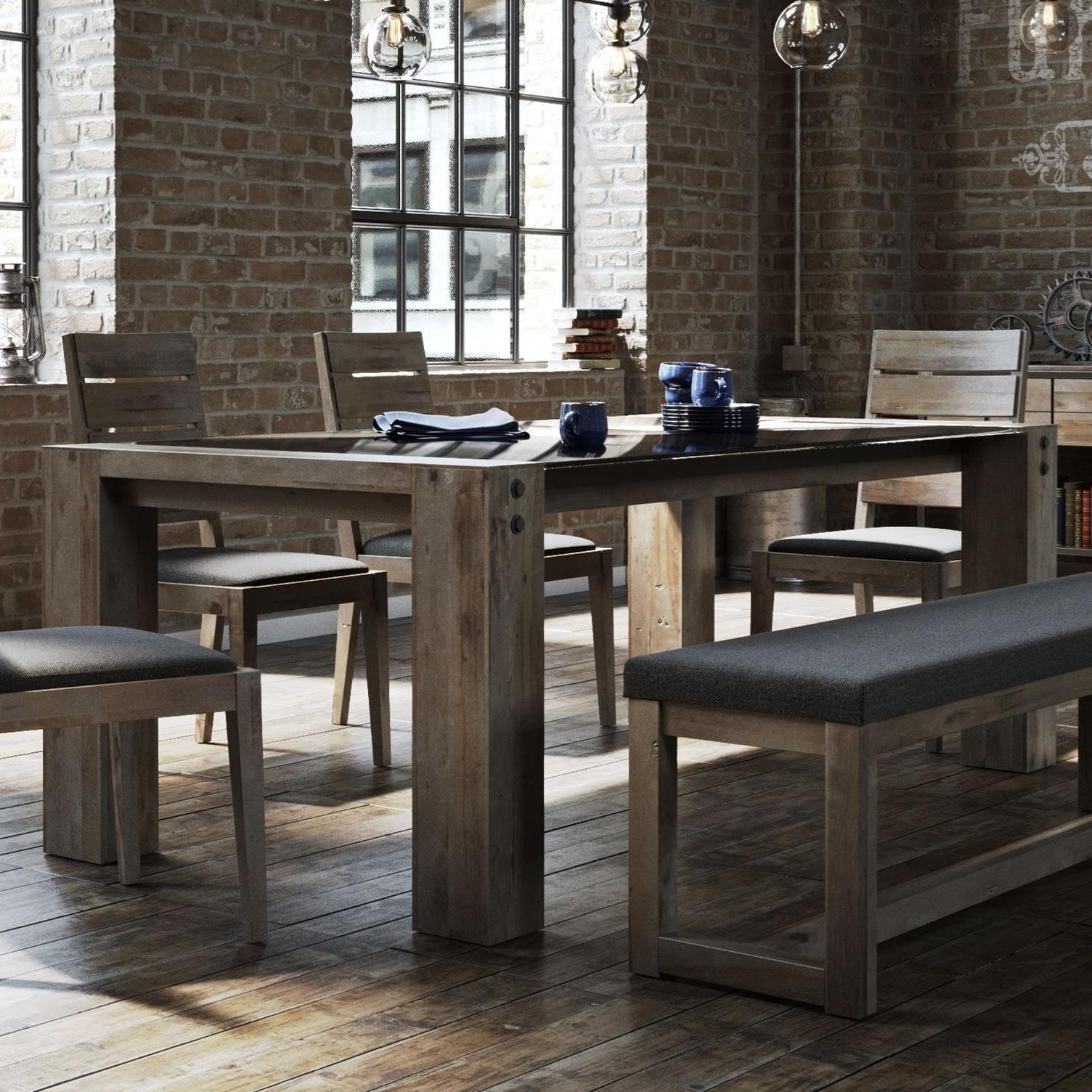 Canadel Loft Custom Dining GRE04072CT08RLNNF Customizable Glass Top